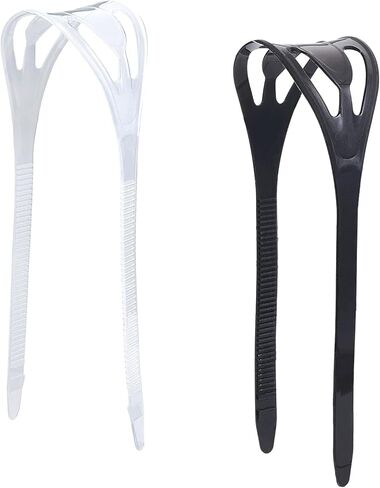 NICENEEDED 2 Pcs Scuba Mask Strap, Black and Transparent Dive Mask Strap, Universal Silicone Replacement Snorkeling Mask Strap Swimming Diving Mask Straps Head Band Spare Parts Accessories in Saudi Arabia