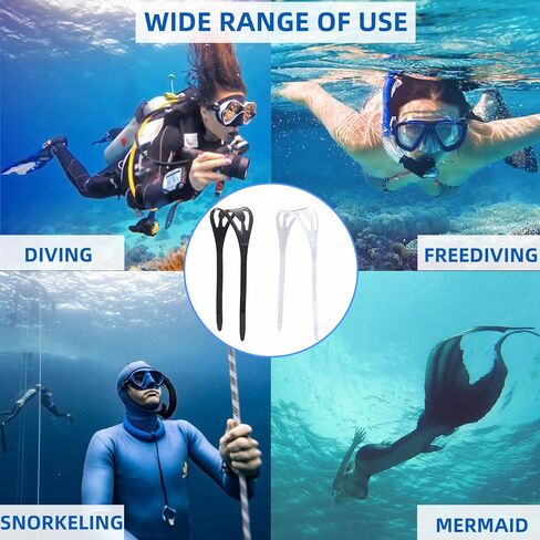NICENEEDED 2 Pcs Scuba Mask Strap, Black and Transparent Dive Mask Strap, Universal Silicone Replacement Snorkeling Mask Strap Swimming Diving Mask Straps Head Band Spare Parts Accessories in Saudi Arabia