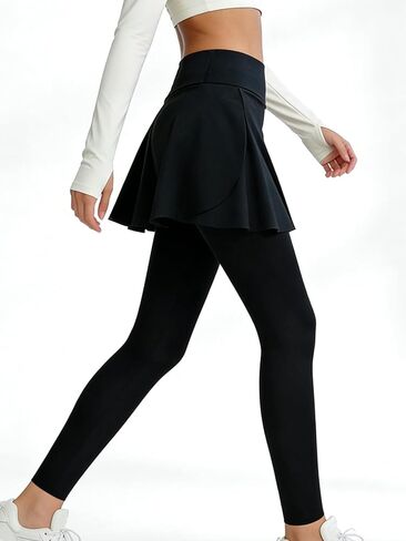 Fashion Athletic Yoga Pants for Women, Women's Skirted Full Length Leggings Trousers for Sports and Daily Wear in Saudi Arabia