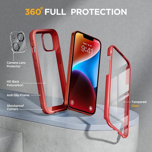 Miracase for iPhone 16 Pro Max Case 6.9 '' ، [Bubble Free] علبة الهاتف الكامل للجسم مع حامي شاشة زجاجية كاملة وتوافق مع Magsafe ، Drop Prove 16 Pro Max ، Blue ، Blue in Kuwait