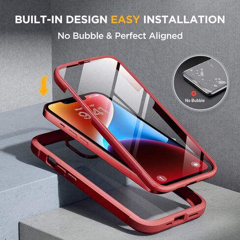 Miracase for iPhone 16 Pro Max Case 6.9 '' ، [Bubble Free] علبة الهاتف الكامل للجسم مع حامي شاشة زجاجية كاملة وتوافق مع Magsafe ، Drop Prove 16 Pro Max ، Blue ، Blue in Kuwait