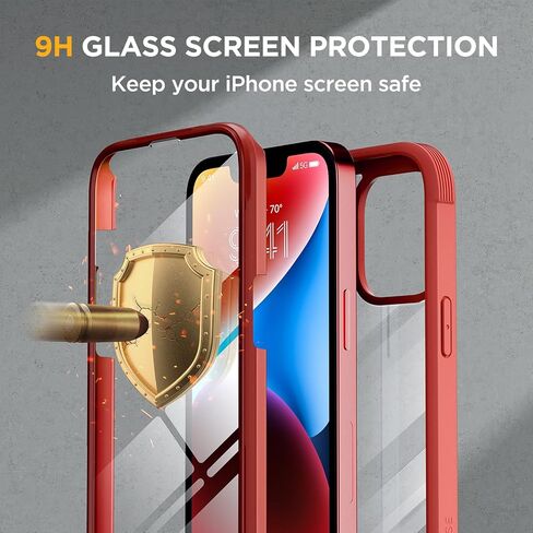 Miracase for iPhone 16 Pro Max Case 6.9 '' ، [Bubble Free] علبة الهاتف الكامل للجسم مع حامي شاشة زجاجية كاملة وتوافق مع Magsafe ، Drop Prove 16 Pro Max ، Blue ، Blue in Kuwait