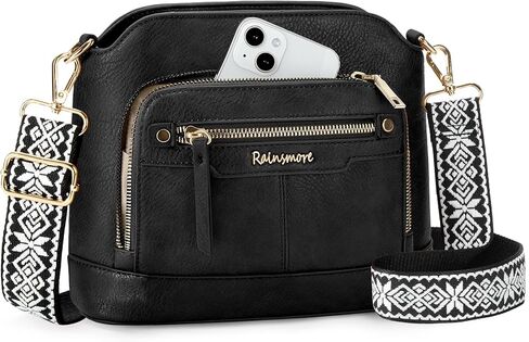 RAINSMORE Crossbody Bags for Women Waterproof Leather Crossbody Purses Shoulder Bag Handbags Cross Body Purse Travel Purse in Saudi Arabia