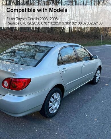 شريط مطاطي للباب الخلفي الأمامي مناسب لسيارة Toyota Corolla 2003 2004 2005 2006 2007 2008 استبدال 6787202050 6787102050 6786102100 6786202100، 4 قطع in Kuwait