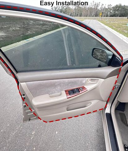 شريط مطاطي للباب الخلفي الأمامي مناسب لسيارة Toyota Corolla 2003 2004 2005 2006 2007 2008 استبدال 6787202050 6787102050 6786102100 6786202100، 4 قطع in Kuwait