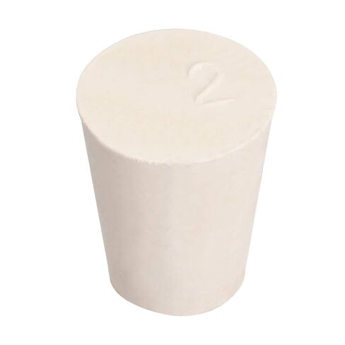 White Tapered Shaped Solid Rubber Stopper for Lab Tube Stopper Size 16-19mm 5Pcs in Saudi Arabia