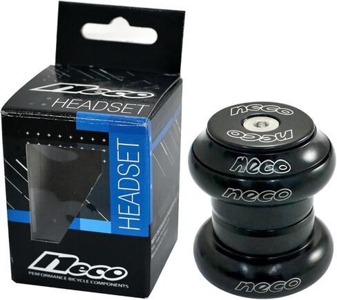 NECO 1-1/8" CNC Threadless 1 Inch Headset, Black, NC2866 in Saudi Arabia