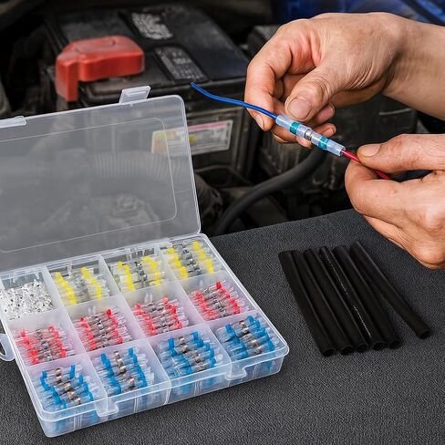 300pcs Electrical Wire Ferrule Kit, Insulated Cord Pin End Terminals, Crimp Connector Assortment Compatible with Cabinet Wiring in Saudi Arabia