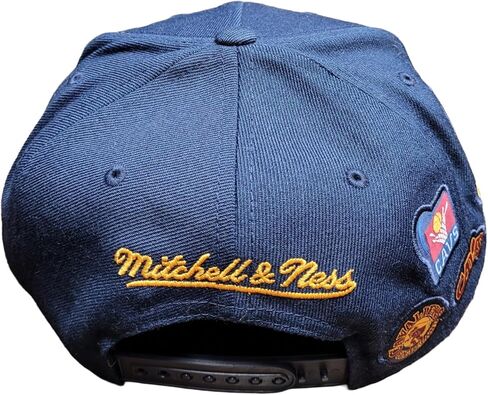 Mitchell & Ness Cleveland Cavaliers History Patches Snapback Adjustable Hat Cap - Navy in Saudi Arabia