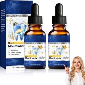 2PCS Beetakt Oral Repair Solution, Mint Flavored Oral Mouthwash, Professional Gum Restore Drops, Teeth Restoration, Effectively Improves Oral Hygiene and Freshens Breath in Saudi Arabia