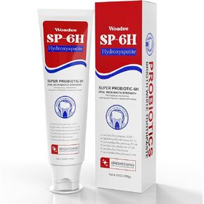 Woadee SP-6 Hydroxyapatites Toothpaste, SP-6 Probiotic Whitening Toothpaste,6 Probiotics+Hydroxyapatites Formula for Teeth Whitening, Strengthening and Enamel Protection，Mint Flavor, Fresh Breath (1) in Saudi Arabia