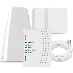 Cell Phone Booster for Home & Muti-Room, Up to 7000Sq. Ft,Cell Phone Signal Booster for Rural Area with 2 Indoor Panel Antennas,Boosts 5G 4G LTE for All U.S. Carriers, FCC Approved in Saudi Arabia