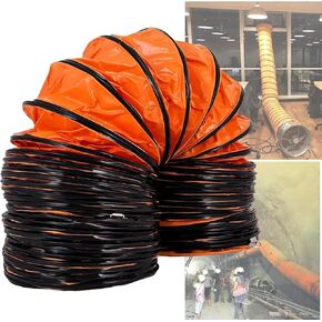 Exhaust Telescopic Hose,Flexible PVC Ventilation Duct Hose, 200mm Diameter, 10m Long, Flame Retardant Telescopic Exhaust Hose for Utility Blower & Exhaust Fan, Heavy-Duty Air Ducting Solutio in Kuwait