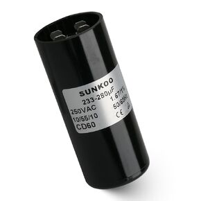 CD60 Motor Start Capacitor, 124–149 uF, 220–250VAC, 50/60Hz, Round Start Capacitor for AC Motor, Air Compressor, Well Pump, Pool Pump in Kuwait