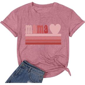 قمصان Best Mom Ever للنساء مضحكة ولطيفة ومطبوعة برسومات الفراشة على شكل فراشة، تي شيرت صيفي كاجوال بأكمام قصيرة in Kuwait