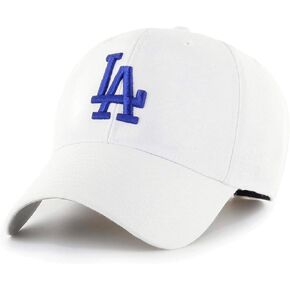 قبعة لوس أنجلوس الرياضية المرخصة رسميًا باللون الأبيض LA Sports Hat الكلاسيكية الأساسية شعار الفريق المنزلي قابل للتعديل باللون الأزرق الملكي المطرز قبعة كرة MVP in Kuwait