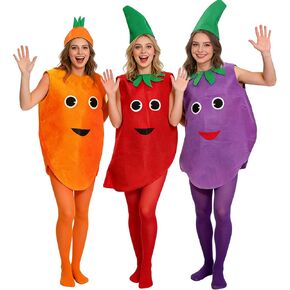 مجموعة زي الفاكهة الموز والفراولة والتفاح بدلة تنكري للبالغين ملابس طعام مضحكة للحفلات in Kuwait