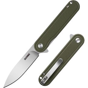 OLITANS G040 Pocket Knife, 2.75'' D2 Steel Blade G10 handle, Small EDC Knife with Pocket Clip for Men Women, 2.1oz in Saudi Arabia