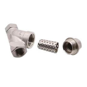 1pcs internal thread filter Stainless steel thread Y-shaped filter filter valve 1/4 3/8 1/2 3/4 1 1-1/4 1-1/2 G2(1l2 DN15 304) in Kuwait