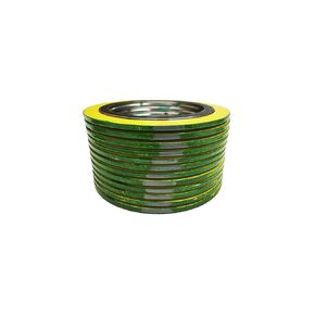 ستيرلنج سيل 900024316GR600X12 316L حشية جرح حلزونية من الفولاذ المقاوم للصدأ مع حشو جرافيت مرن، لأنبوب 24 بوصة، فئة الضغط 600#، شريط أخضر مع خطوط رمادية (عبوة من 12 قطعة) in Kuwait