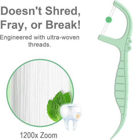 مجموعة من 300 قطعة من خيط تنظيف الأسنان من هولي روز، أعواد تنظيف الأسنان ذات الخط المزدوج، خيط تنظيف الأسنان بالنعناع، ​​كيس واحد 100 قطعة، مجموعة من 3 ألوان أكثر ملاءمة لتنظيف الأسنان in Kuwait