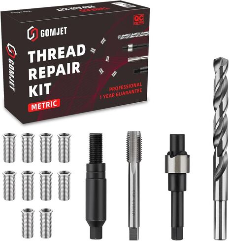 M6X1.0 Metric Thread Repair Kit, with M6X1.0X9.4MM Stainless Steel Insert Qty 10 in Saudi Arabia
