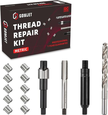 M6X1.0 Metric Thread Repair Kit, with M6X1.0X9.4MM Stainless Steel Insert Qty 10 in Saudi Arabia