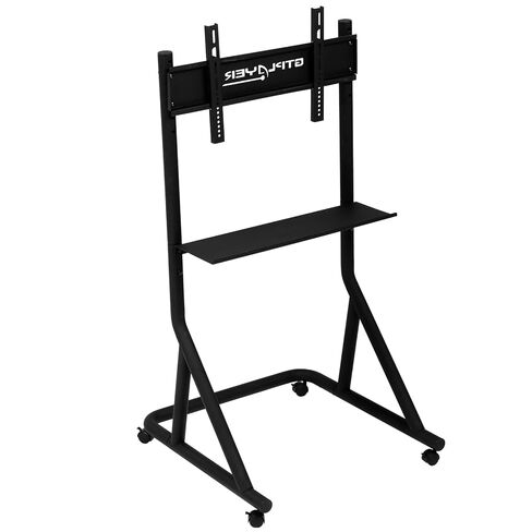 GTPlayer Monitor Stand حامل تلفزيون Mobile مع ارتفاع قابل للتعديل ل 32-65 بوصة عرض تلفزيون MOUNT FINT FOR RACING WHEED COMPIT ، RACING Simulator Cockpit ، فقط مراقبة الحامل ، التلفزيون غير المدرج ، الأسود in Kuwait