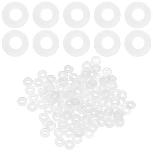 M METERXITY 60-Pack M10 Nylon Flat Washers 10mm ID 20mm OD 2mm Thick Round Plastic Plain Washer Fastener Sealing Spacer Gasket Ring for Household/Commercial [White] in Saudi Arabia