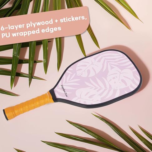 مجموعة Pickleball Paddles مكونة من قطعتين، مجموعة كرة Pickleball معتمدة من الولايات المتحدة الأمريكية مع 4 كرات Pickleball، هدايا للرجال والنساء المبتدئين in Kuwait