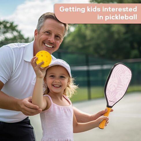 مجموعة Pickleball Paddles مكونة من قطعتين، مجموعة كرة Pickleball معتمدة من الولايات المتحدة الأمريكية مع 4 كرات Pickleball، هدايا للرجال والنساء المبتدئين in Kuwait