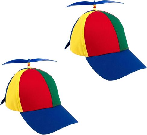 Framendino, 2 Pack Detachable Propeller Top Hat Adult Rainbow Helicopter Baseball Cap in Saudi Arabia