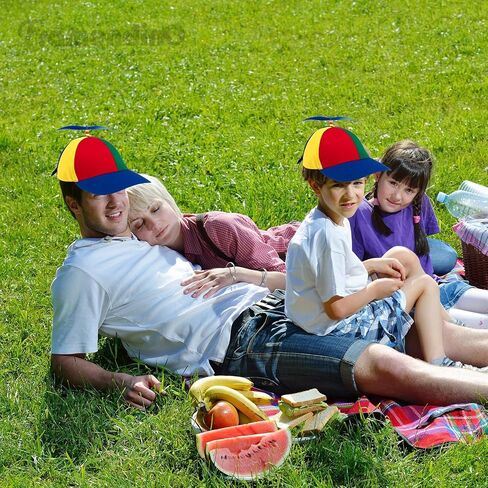 Framendino, 2 Pack Detachable Propeller Top Hat Adult Rainbow Helicopter Baseball Cap in Saudi Arabia