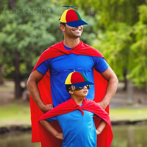 Framendino, 2 Pack Detachable Propeller Top Hat Adult Rainbow Helicopter Baseball Cap in Saudi Arabia