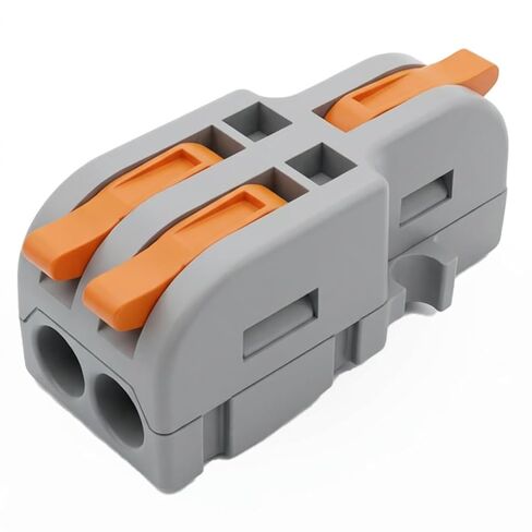 20 قطعة من موصلات الأسلاك الكهربائية ذات الرافعة الصغيرة، 1 في 2 خارج DIY الربط المدمج لرسو السفن، موصلات كهربائية للكتلة الطرفية للدائرة المضمنة 28-12 AWG in Kuwait