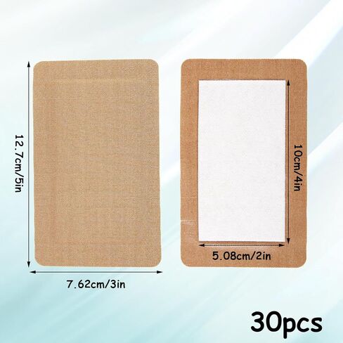 30 قطعة من الضمادات اللاصقة الكبيرة جدًا، ضمادات قماشية مقاس 5 × 3 بوصة مع وسادة غير لاصقة، أدوات مساعدة مرنة، إزالة خالية من اللاتكس بدون ألم للعناية بالجروح والإسعافات الأولية، ضمادة قماشية معقمة in Kuwait