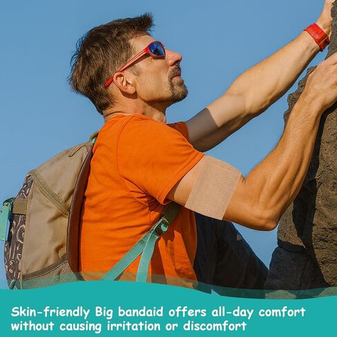 30 قطعة من الضمادات اللاصقة الكبيرة جدًا، ضمادات قماشية مقاس 5 × 3 بوصة مع وسادة غير لاصقة، أدوات مساعدة مرنة، إزالة خالية من اللاتكس بدون ألم للعناية بالجروح والإسعافات الأولية، ضمادة قماشية معقمة in Kuwait