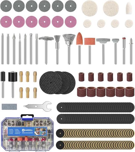 HARDELL Rotary Tool Accessories, 230pcs Power Rotary Tool Accessories Kit, 1/8"(3.2mm) Diameter Shanks, Universal Fitment for Easy Cutting, Polishing, Sanding, Carving, Grinding(Pink) in Saudi Arabia