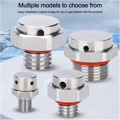 Waterproof Air Vent Valves 1PCS 304 Stainless Steel Waterproof Air Vent Valve M5 M6 M8 M10 M12 Screw(M5X0.8) in Saudi Arabia