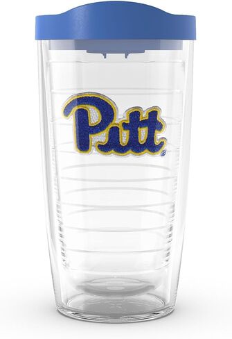 كوب Tervis مصنوع في الولايات المتحدة الأمريكية بجدار مزدوج من جامعة بيتسبرغ بانثرز معزول يحافظ على المشروبات باردة وساخنة، 16oz، الشعار الأساسي in Saudi Arabia