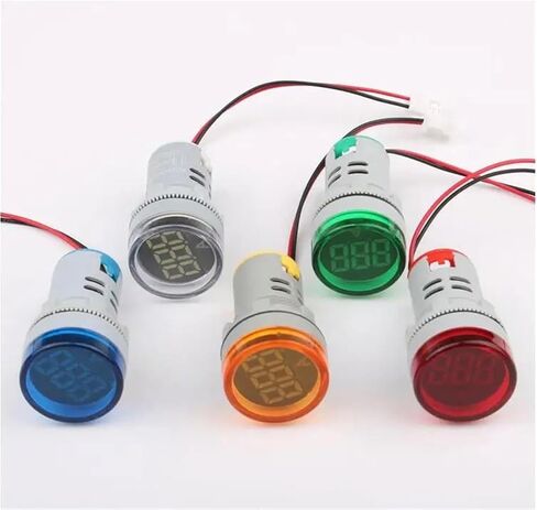 Mini Digital Display Ammeter Current Meter AD16-22AM AD16-22DSA LED Indicator lamp 0-100A 22mm with CT(White) in Saudi Arabia