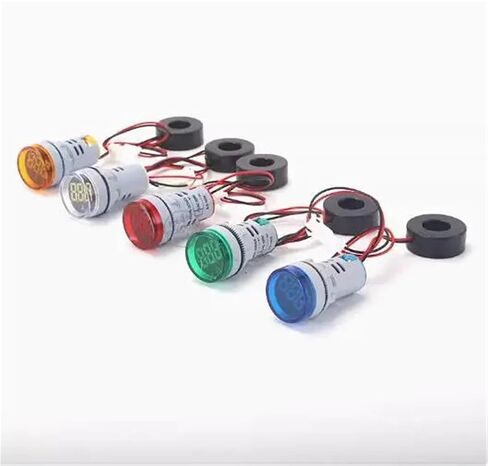 Mini Digital Display Ammeter Current Meter AD16-22AM AD16-22DSA LED Indicator lamp 0-100A 22mm with CT(White) in Saudi Arabia
