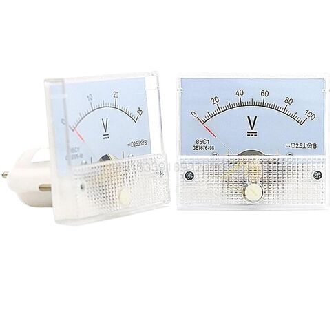 1 قطعة 85C1-V التناظرية لوحة الفولتميتر مقياس التيار الكهربائي أمبير فولت متر مقياس 85C1 1V 2V 3V 5V 10V 15V 20V 30V 50V 75V 100V 300V 400V 500V (100V) in Kuwait