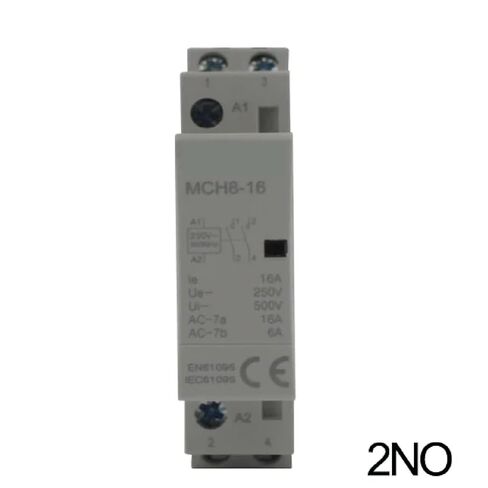 MCH8-16 Modular Contactor, 16A 230V 50/60Hz, 2-Pole DIN Rail Mount, Household AC Control (1NO1NC) in Saudi Arabia
