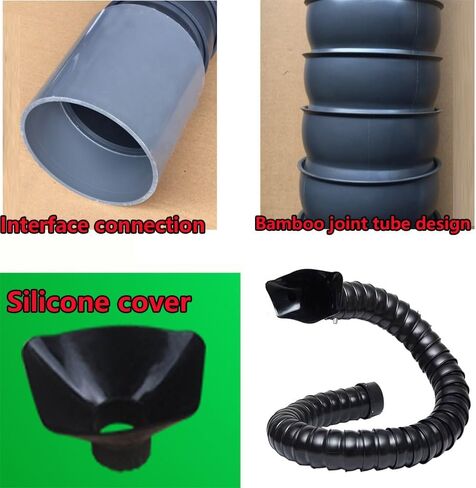 Flexible 2" & 3" Fume Extractor Hose with Hood - 1.5M (4.5ft) Articulated Duct for Industrial Laboratory Dust Collection & Smoke Extraction, 50mm Diameter in Saudi Arabia