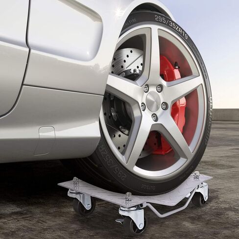 Goplus 4 PCS 4 X 3 Set Wheel Dollies Dolly Tire Skates Vehicle Car Auto Repair Moving Diamond, Gray in Saudi Arabia