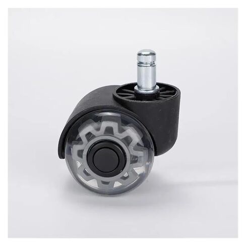 5 Pack 2 Inch Office Chair Casters Swivel Rubber Soft Safety Rollers Pu Transparent Furniture(White-Transparent) in Saudi Arabia