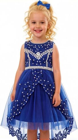 طفلة الدانتيل فستان المسابقة اليدوية مطرز فساتين مهرجان فستان الأميرة in Kuwait