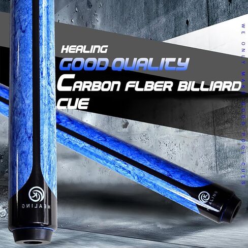 Carbon Fibre Billiard Cue, 11.8mm Head, 17.5-17.6oz (Without Weighted Screws), Billiards, 1/2 Handmade Straight, Suitable for Ball Games/Black Eight, Nine-Ball in Saudi Arabia