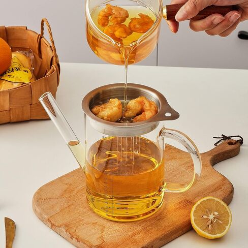 فاصل المرق الزجاجي هايبر سبيس مع غطاء فلتر، فاصل الدهون، فاصل الدواجن، حجم 4 أكواب أو 1000 مل in Kuwait